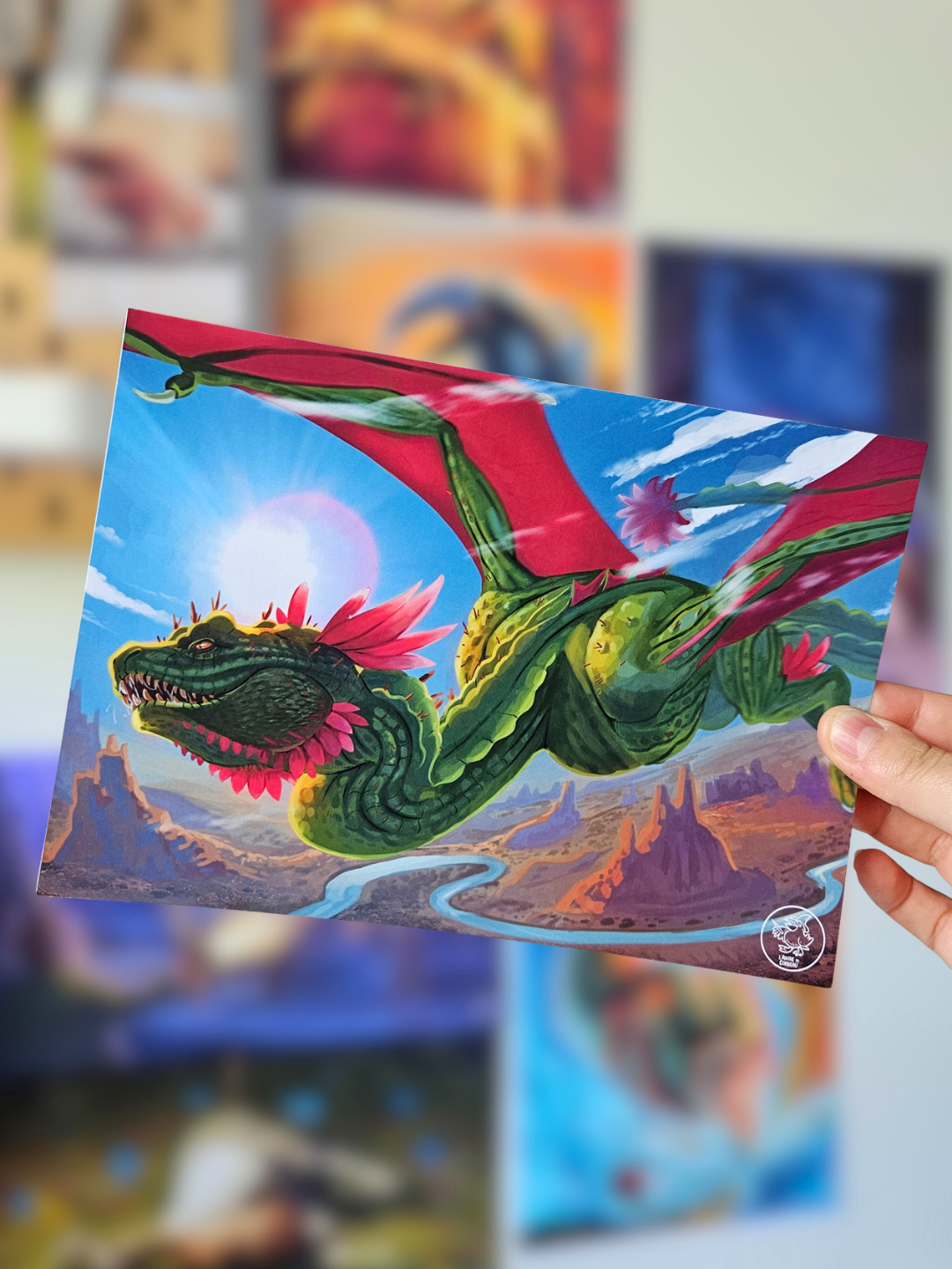Print A5 Dragon Cactus