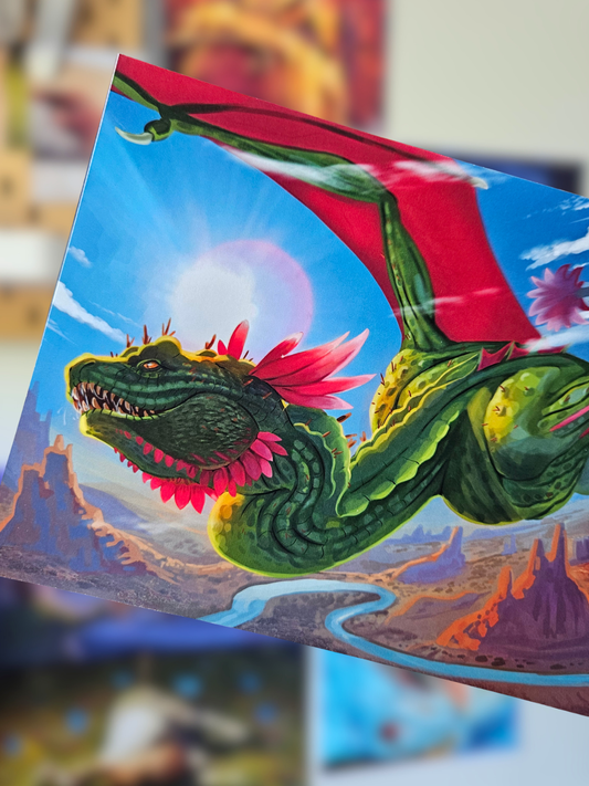 Print A5 Dragon Cactus