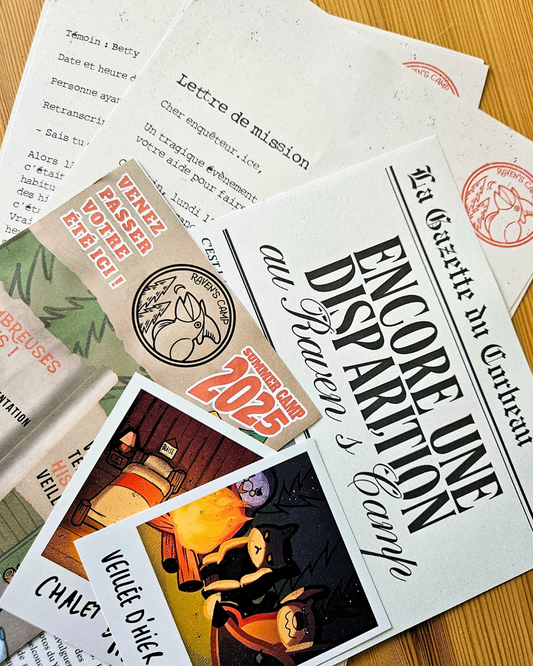 Disparition au Raven's Camp - Jeu d'enquête