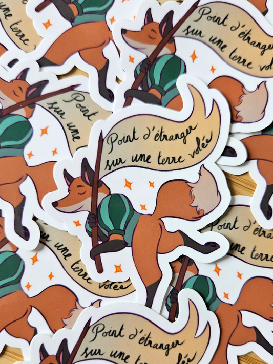 Sticker Point d'étranger sur une terre volée