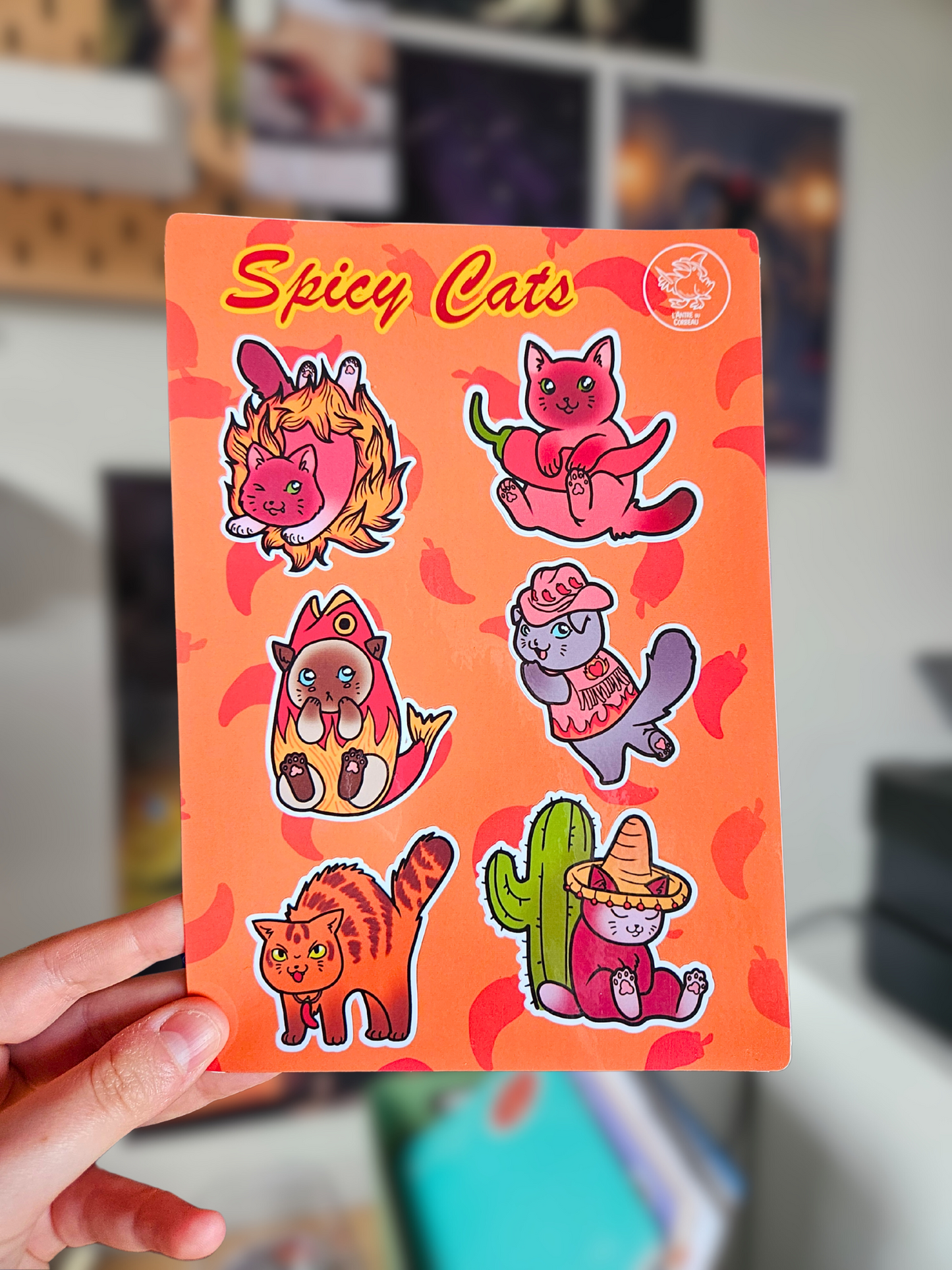 Spicy Cats sticker sheet