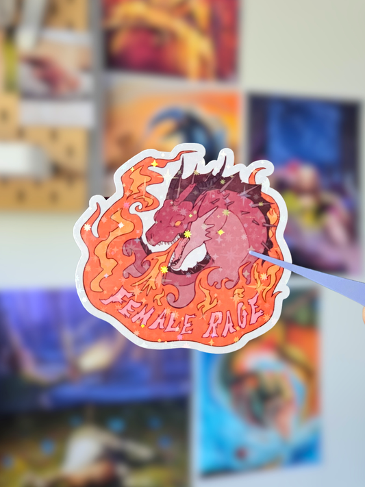 Sticker Female Rage