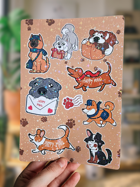 Planche stickers Doggo Mail