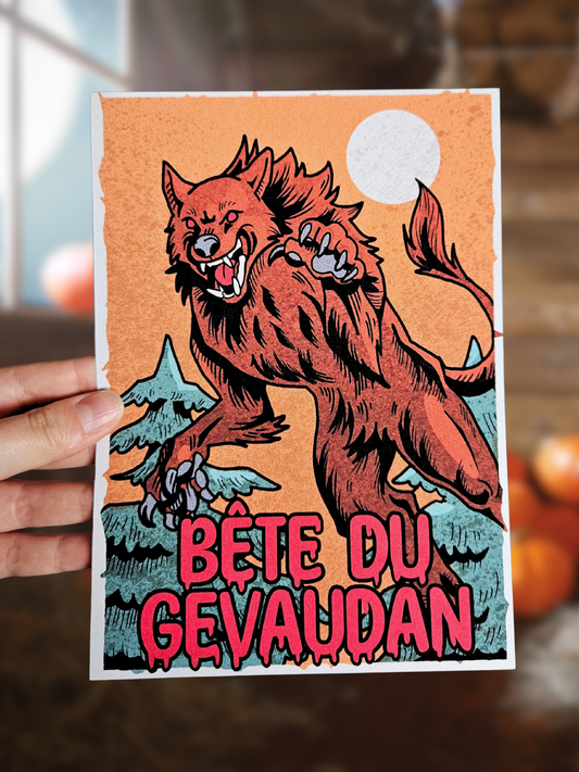 Print A5 Cryptides : Bête du Gévaudan
