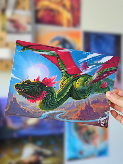 Print A5 Dragon Cactus