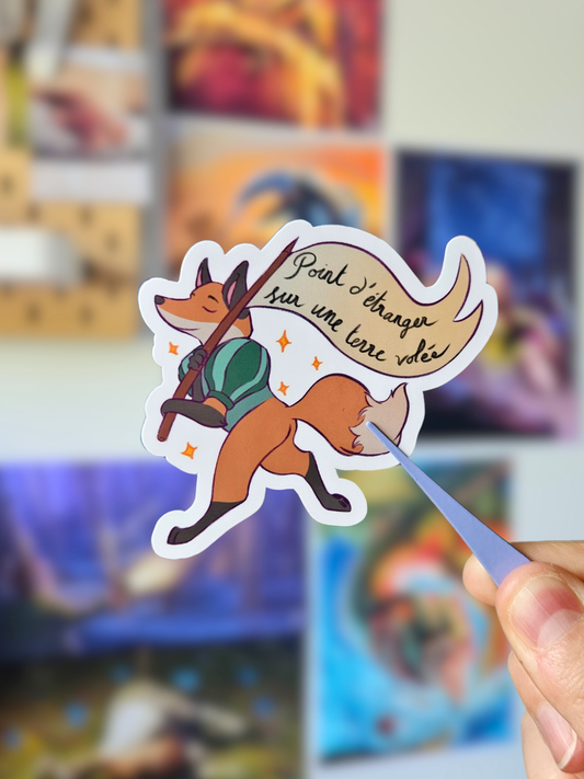 Sticker Point d'étranger sur une terre volée