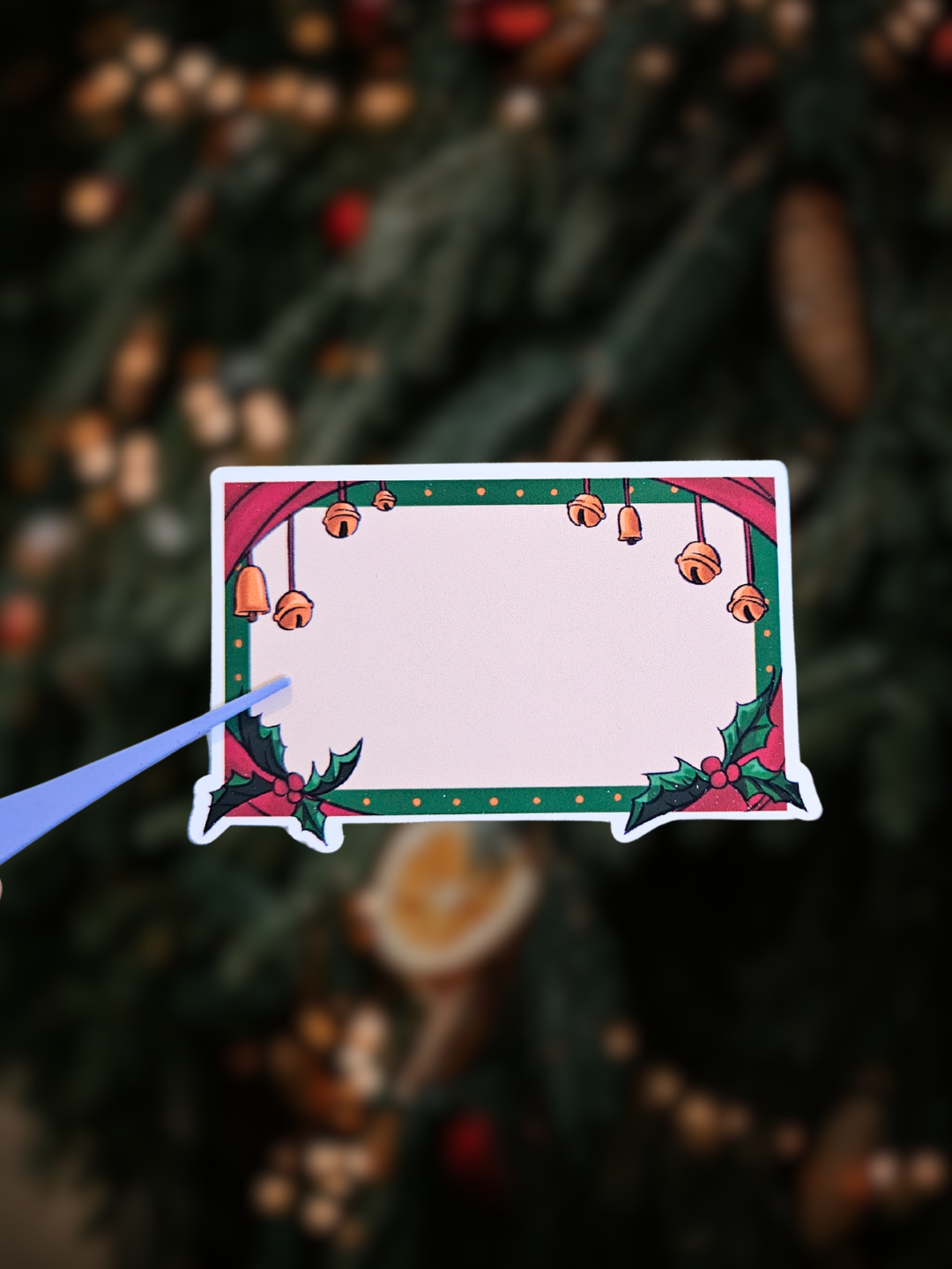 Lot 6 étiquettes Cadeau Yule