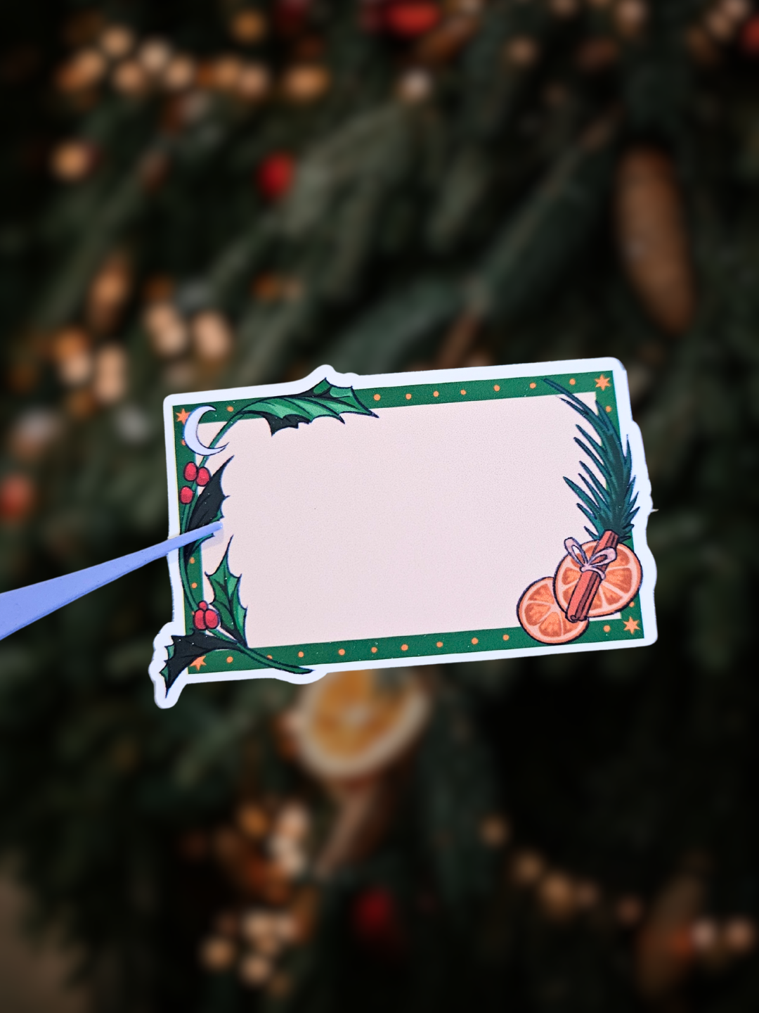 Lot 6 étiquettes Cadeau Yule