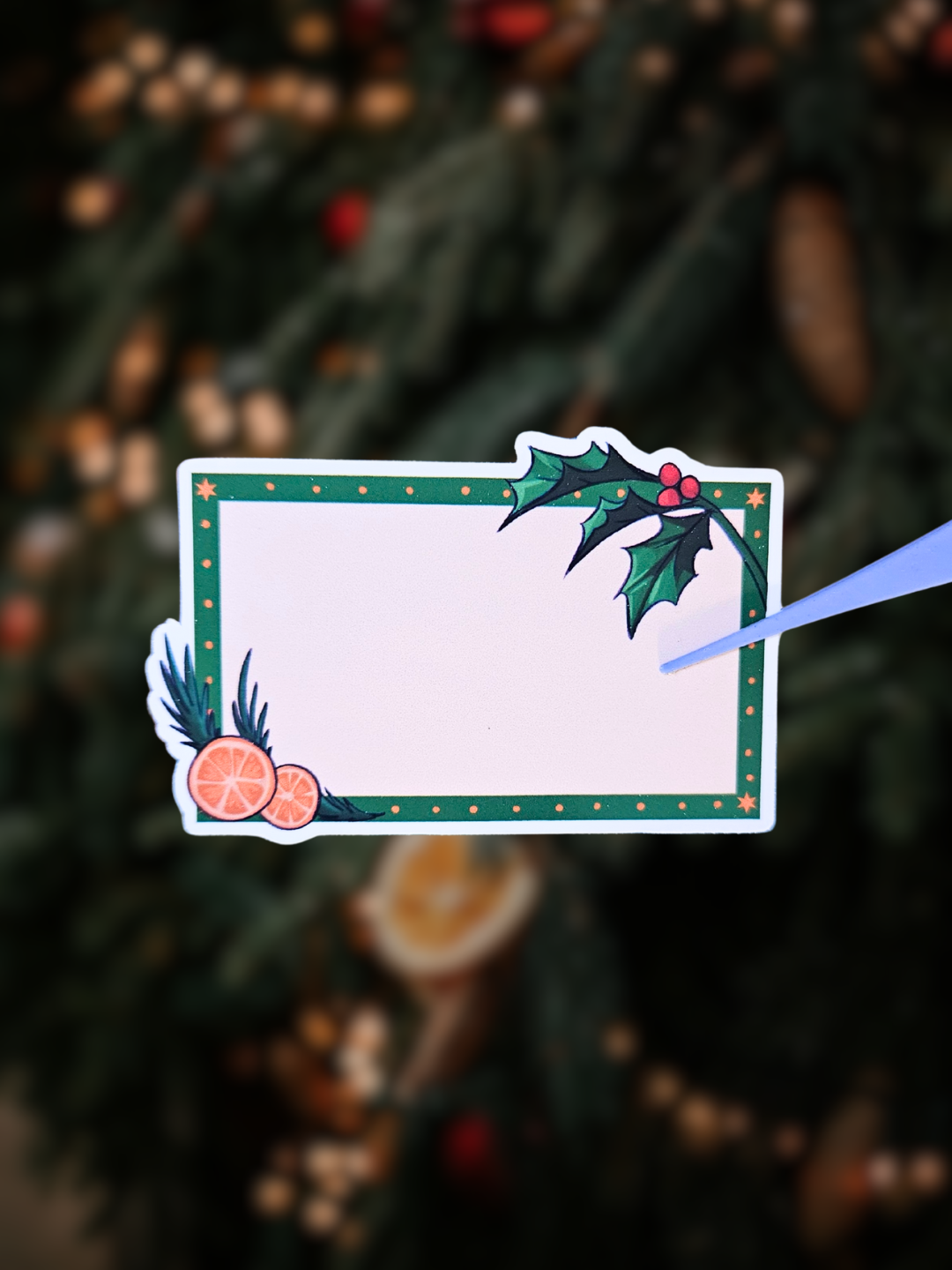 Lot 6 étiquettes Cadeau Yule