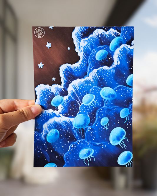 Print A5 Méduses Bioluminescentes