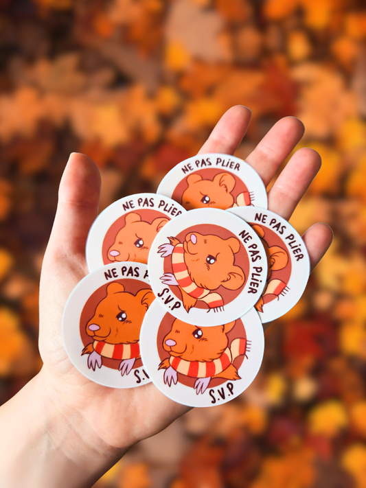 Lot Stickers Ne Pas Plier Slowtumn