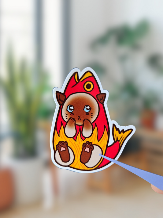 Sticker Spicy Cat Sardinha