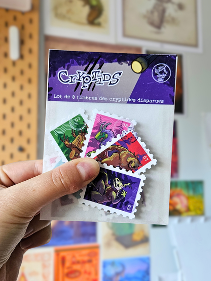 Lot timbres Cryptids