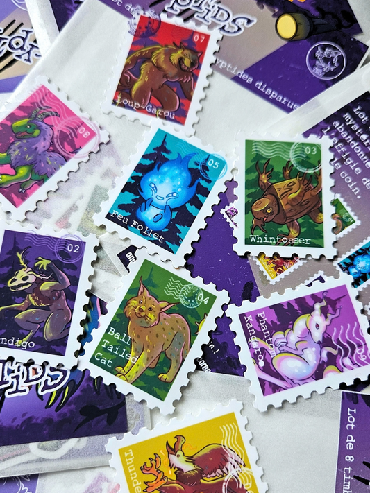 Lot timbres Cryptids